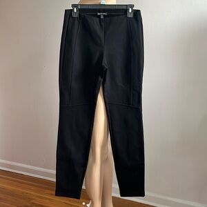 Eileen Fisher Black Pull On Stretch Seam Leg Pants Leggings Size XS/TP